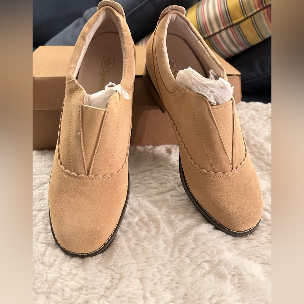 Spenco Wheat Paradise Suede Loafers